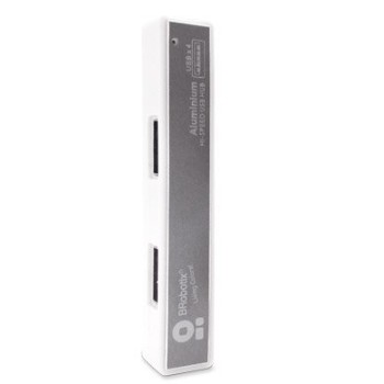 Hub USB BRobotix 180727-5 - 4 Puertos - USB 2.0 - Plata - 180727-5