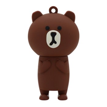 Memoria USB BRobotix - 32GB - USB 2.0 - Oso Café - 190432-21