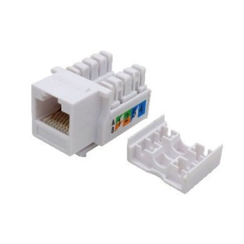 Conector RJ-45 Cat5e Blanco BRobotix para Cable de Red - Modelo 230201