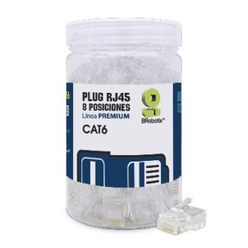Plug BRobotix - Cat6 - RJ-45 - Translúcido - 100 Piezas - 263861
