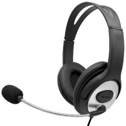 Diadema Brobotix Alámbrica con Micrófono Boom - Negro con Gris - Modelo 263953