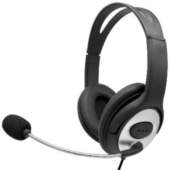 Diadema Brobotix Alámbrica con Micrófono Boom - Negro con Gris - Modelo 263953
