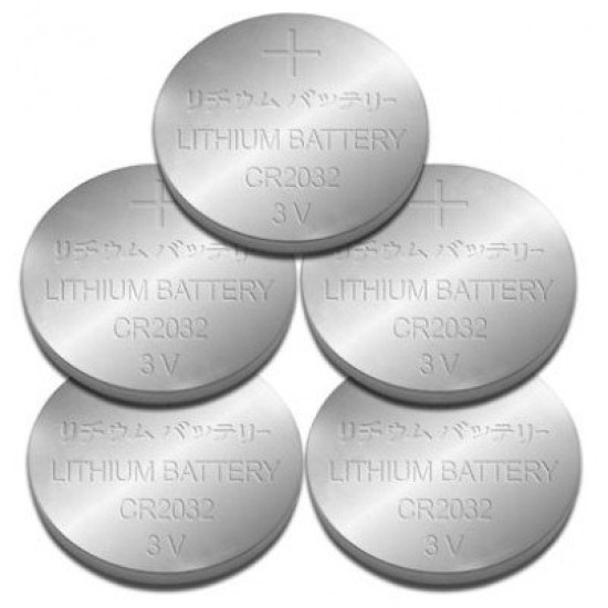 Pila de botón BRobotix - CR2032 - Litio - 5 Piezas - 350323