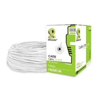 Bobina BRobotix - Cat5e - 100M - 24 AWG - Blanco - 400052B