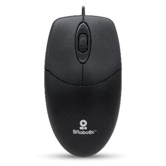 Mouse BRobotix 497202 - Alámbrico - USB - Negro - 497202