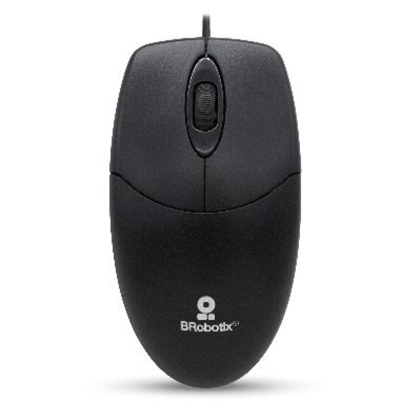 Mouse BRobotix 497202 - Alámbrico - USB - Negro - 497202