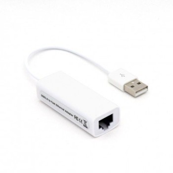 Convertidor BRobotix 497592 - USB V2.0 a RJ45 - Macho-Hembra - Blanco - 497592