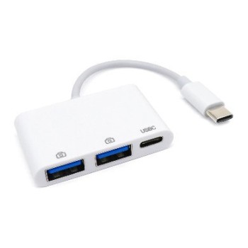 Convertidor BRobotix - USB C a USB C / 2x USB A - Blanco - 6000311