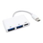 Convertidor BRobotix - USB C a USB C / 2x USB A - Blanco - 6000311