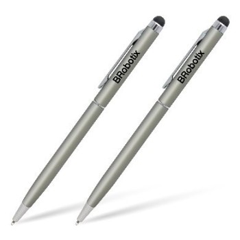 Pluma Stylus BRobotix 6000410 - 2 Piezas - Plata - 6000410