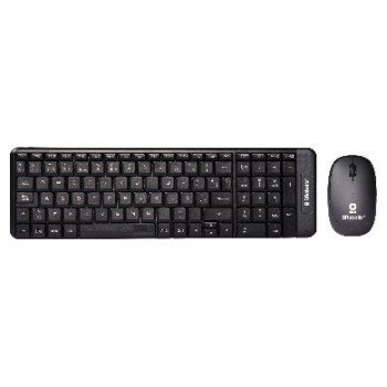 Kit de Teclado y Mouse BRobotix 6000618 - Inalámbrico - USB - Multimedia - Español - Negro - 6000618