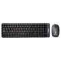 Kit de Teclado y Mouse BRobotix 6000618 - Inalámbrico - USB - Multimedia - Español - Negro - 6000618