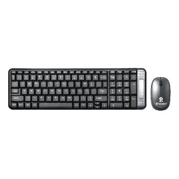 Kit de Teclado y Mouse BRobotix 6000625 - Inalámbrico - USB - Multimedia - Español - Gris - 6000625