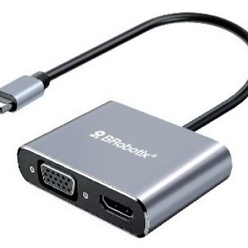 Convertidor USB-C a VGA HDMI USB 3.0 BROBOTIX - Modelo 6000687