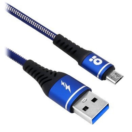 Cable USB BRobotix 6000717 - USB A a USB Micro B - 1 M - Denim - Azul - 6000717