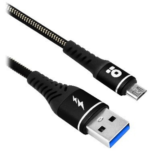 Cable USB BRobotix 6000724 - USB A a USB Micro B - 1 M - Denim - Negro - 6000724