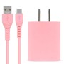 Combo Carga Rápida BRobotix 6001332 - Cargador USB - 3.0 - Cable USB-C - Rosa - 6001332