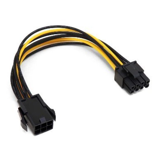 Cable Interno de Alimentación BRobotix 6001431 - Adaptador PCI Express 6 Pines a 8 Pines - 16cm - 6001431