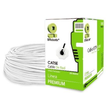 Bobina BRobotix 6001684 - Cat5e - 305M - 24 AWG - Blanco - 6001684