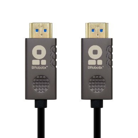 Cable HDMI BRobotix 6001691 - HDMI V2.0 - Fibra Óptica - 30M - Soporta 4K x 8K  - 6001691