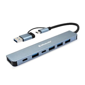 Docking Station BRobotix 6005446 - USB-A/USB-C - Plata - 6005446