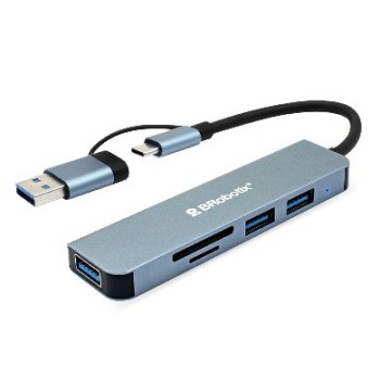 Docking Station BRobotix 6005453 - USB/SD/Micro SD - Plata - 6005453