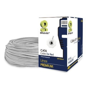 Bobina BRobotix - Cat6 - 200M - 23 AWG - Gris - 651190