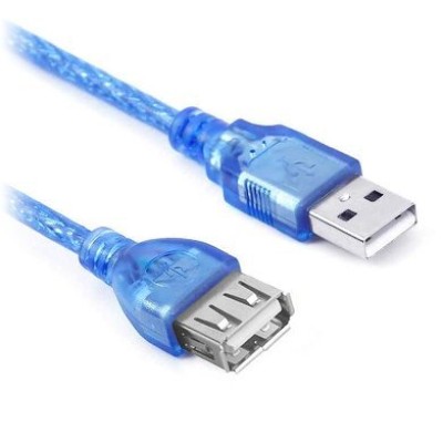 Extensión USB BRobotix 651534 - 5M - Azul Translúcido - 651534