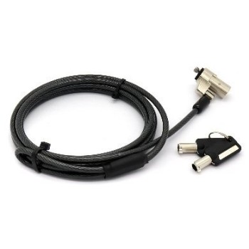 Candado BRobotix 764465 - Para Laptop - Llave Redonda - 1.8 M - Negro - 764465