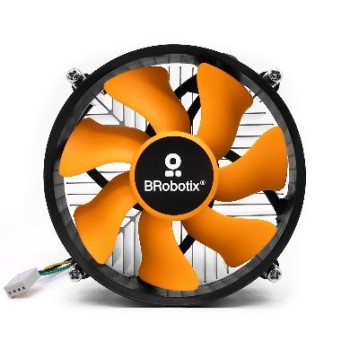 Disipador BRobotix 963005 - 4 Pines - 2200 RPM - Negro con Naranja - 963005