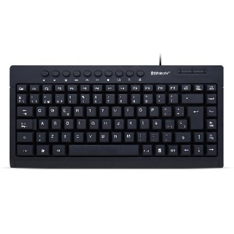 Teclado BRobotix 963067 - Alámbrico - USB - Español - Multimedia - 963067