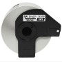 Cinta Brother DK4205 - Texto Negro sobre Fondo Blanco - 62mm x 30.4mts. - Papel Removible - DK4205
