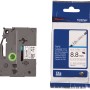 Cinta Brother HSE221 - Texto Negro sobre Fondo Blanco - 8.8mm x 1.5mts. - Tubo Termoretráctil - HSE221