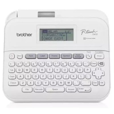 Rotuladora Portátil Brother PT-D410 - 50 Etiquetas - 20 mm/s - Para Cintas de 3.5 a 18 mm - PTD410