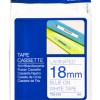 Cinta Brother TZE243 - Texto Azul sobre Fondo Blanco - 18mm x 8mts. - TZE243 Cinta Brother TZE243 - Texto Azul sobre Fondo Blanco - 18mm x 8mts. - TZE243