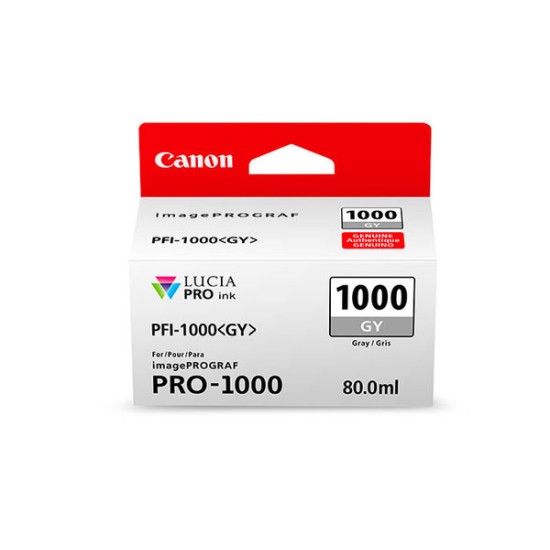 Tinta Canon PFI-1000 GY - Gris - 80ml - 0552C003AA