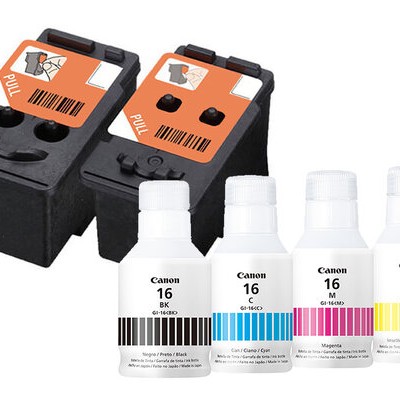 Kit de Tintas Canon GI-16 - Negro/Cyan/Magenta/Amarillo - 4659C005AA