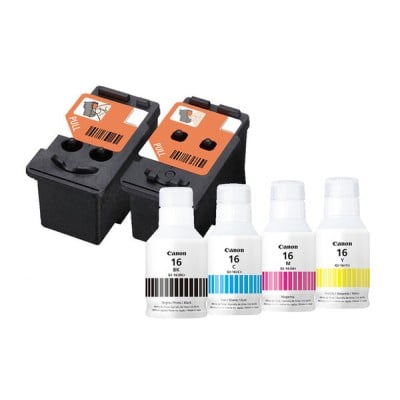 Kit de Tintas Canon GI-16 - Negro/Cyan/Magenta/Amarillo - 4659C005AA