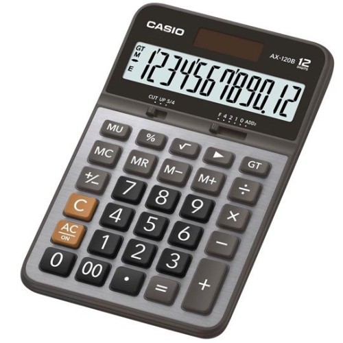 Calculadora de Escritorio Casio AX120B - 12 Dígitos Estándar - Modelo AX-120B-S-MC