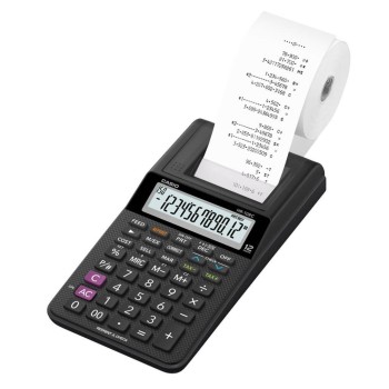 Calculadora CASIO HR-10RC - 12 Dígitos - Impresión en Negro - Rollo de 58 x 60 mm - HR-10RC