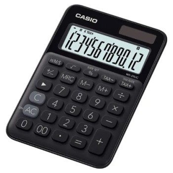 Calculadora Básica CASIO 12 Dígitos Negro MS-20UC-BK-S-EC