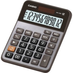 Calculadora de Escritorio CASIO 12 Dígitos con Pantalla Grande Modelo MX-120B-S-MC