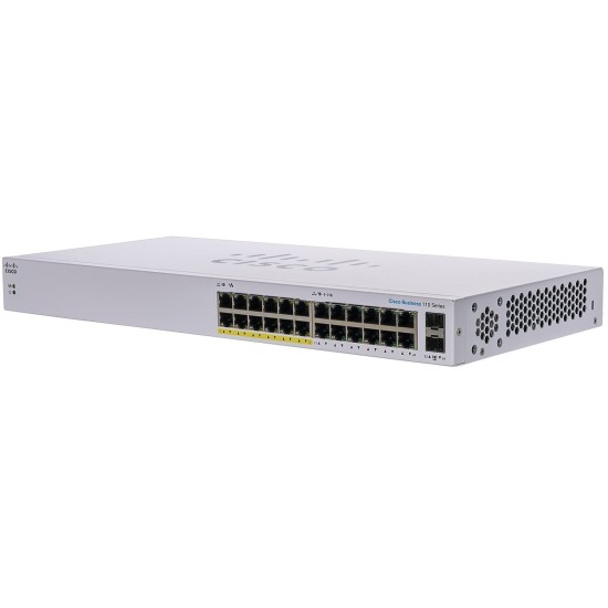 Switch Cisco CBS110-24PP - 24 Puertos - Gigabit - 2 SFP - No Gestionado - CBS110-24PP-NA