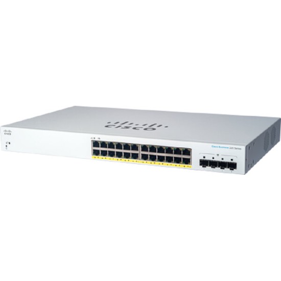 Switch Cisco CBS220 - 24 Puertos - Gigabit - PoE - 4 SFP - Gestionado - CBS220-24P-4G-NA