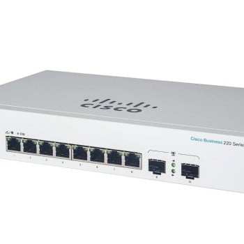 Switch Cisco 10 Puertos Gestionado PoE+ 130W con 8 Puertos RJ-45 y 2 SFP - Modelo CBS220-8FP-E-2G-NA