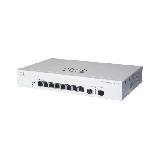 Switch Cisco CBS220-8T-E-2G - 10 Puertos - 8 Puertos RJ-45 - 2 Puertos SFP - CBS220-8T-E-2G-NA