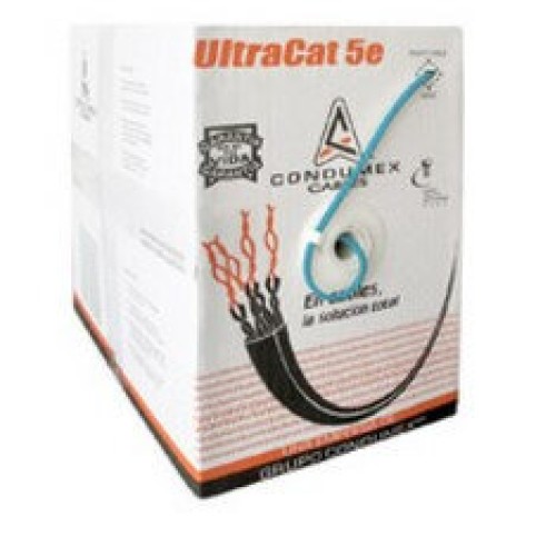 Bobina de Cable de Red Condumex Cat5e 305 Metros 24 AWG Azul Modelo 66445812