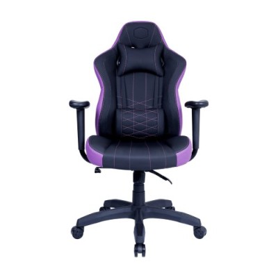 Silla Gamer Cooler Master CALIBER E1 - Soporta 120 kg - Negro con Morado - CMI-GCE1-PR