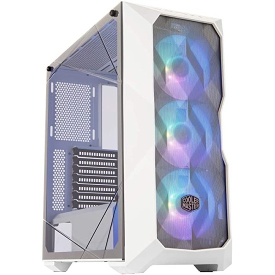 Gabinete Cooler Master MasterBox TD500 Mesh White - ATX/ ITX/ M-ATX - 3 Ventiladores Frontales - Panel lateral - Blanco - MCB-D500D-WGNN-S01