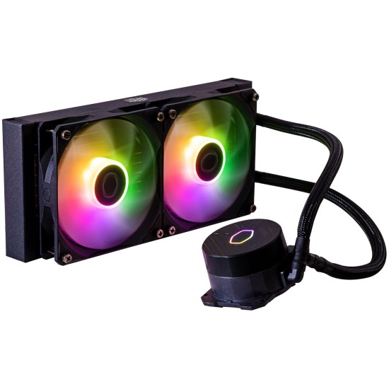 Enfriamiento Líquido Cooler Master MasterLiquid 240L Core ARGB - 2x Ventiladores - 1750 RPM - MLW-D24M-A18PZ-R1